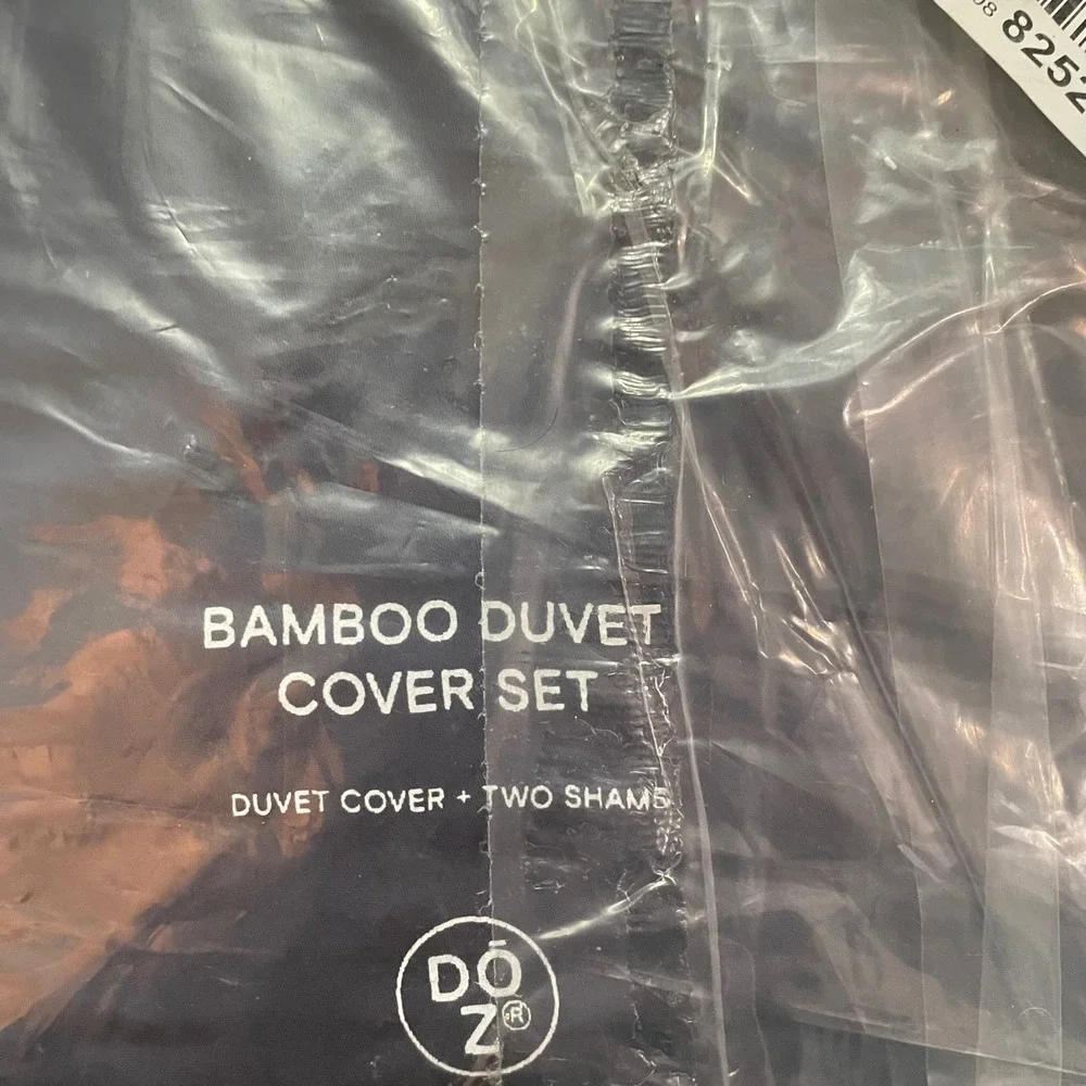 Doz By Sijo Bamboo‎ Duvet Cover Set Full/Queen Sapphire Two Shams Organic Bamboo